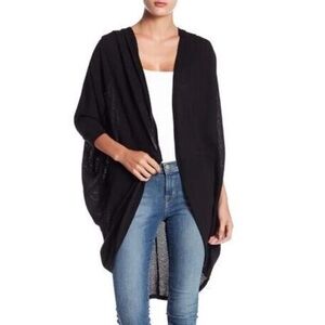 Abound Black Open-Front Cardigan